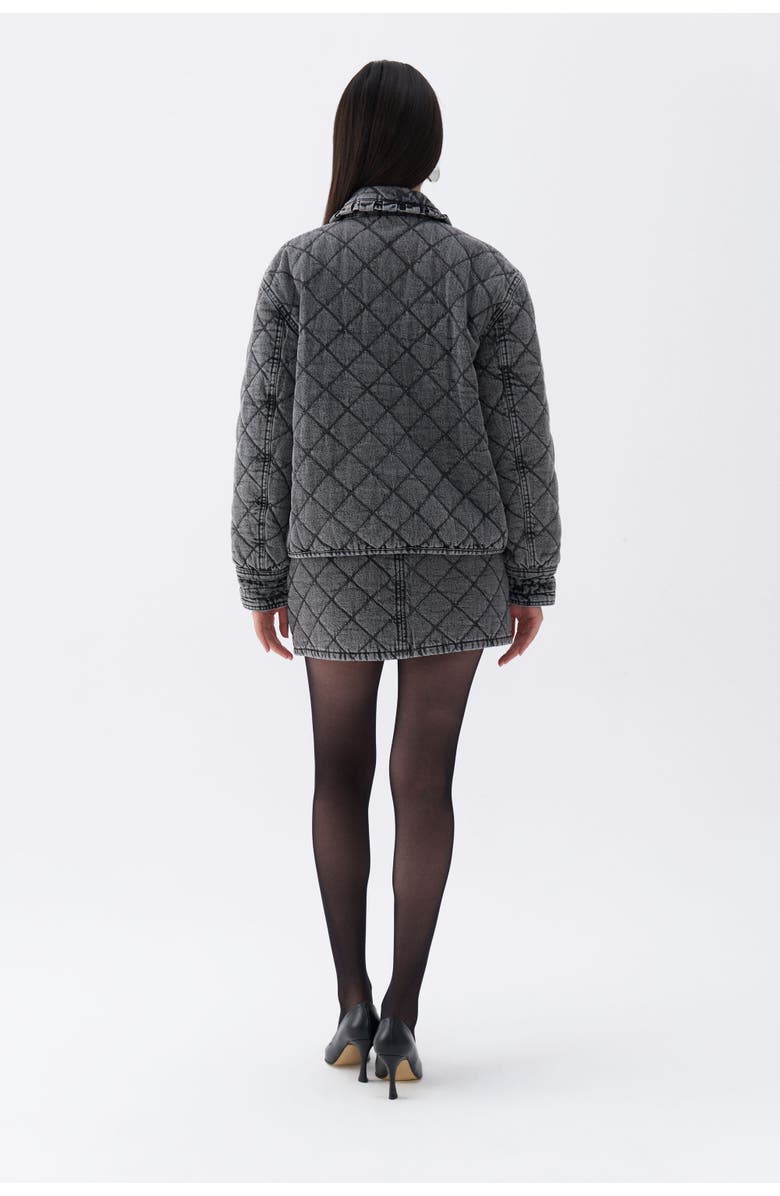 Nocturne Quilted Stone Embellished Jean Jacket, Alternate, color, 