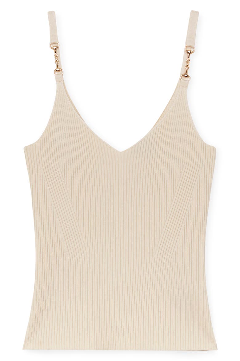 Cara Rib Silk Blend Camisole, Alternate, color, OFF WHITE