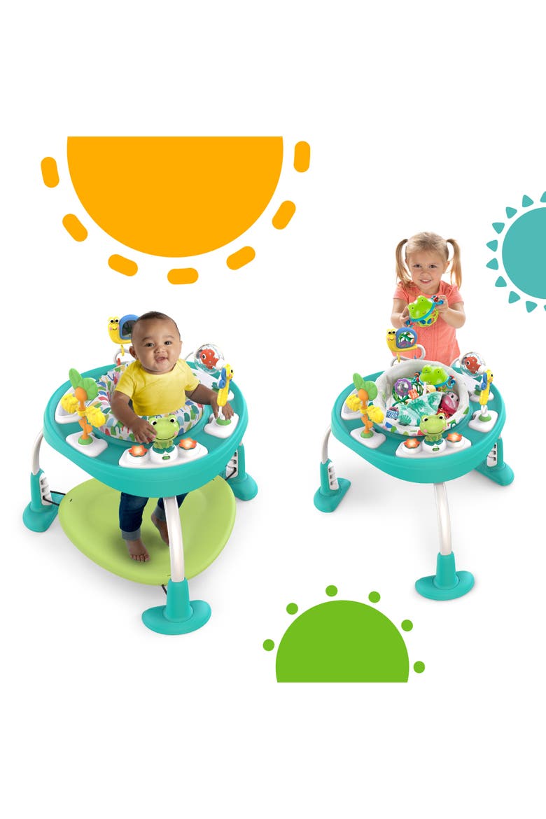 Bounce Bounce Baby 2-in-1 Activity Center Jumper & Table, Alternate, color, Green