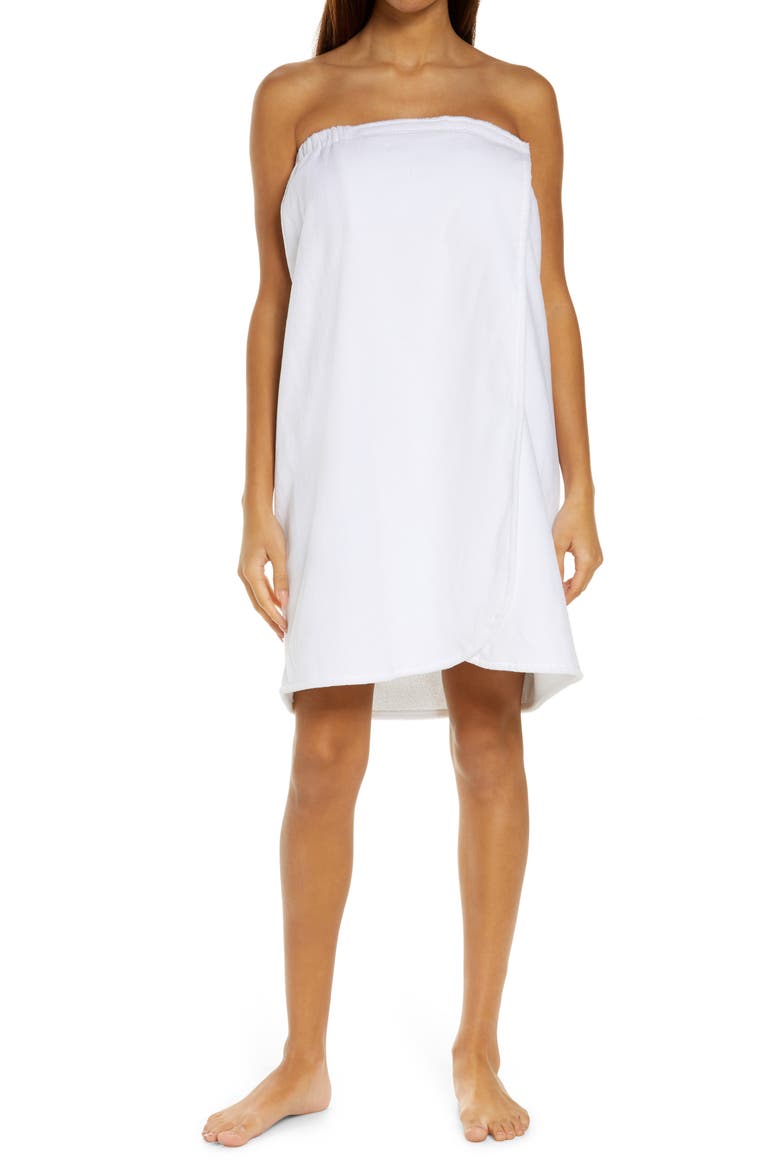Hampstead Terry Velour Wrap, Main, color, WHITE
