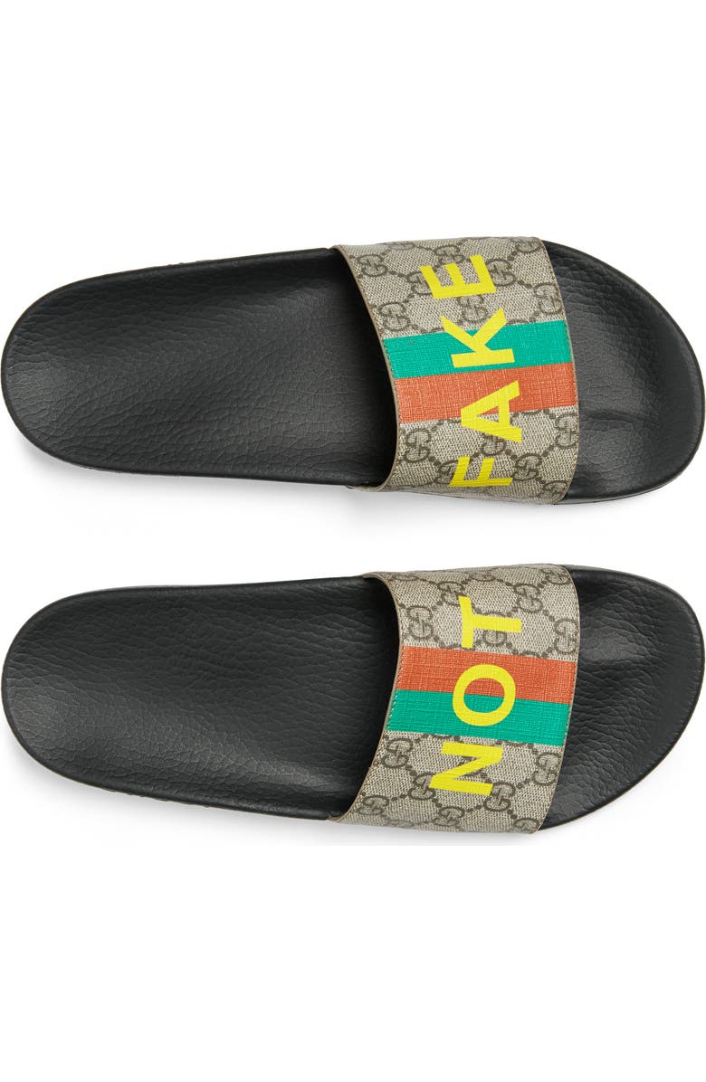 Gucci Pursuit Fake/Not Slide Sandal, Main, color,