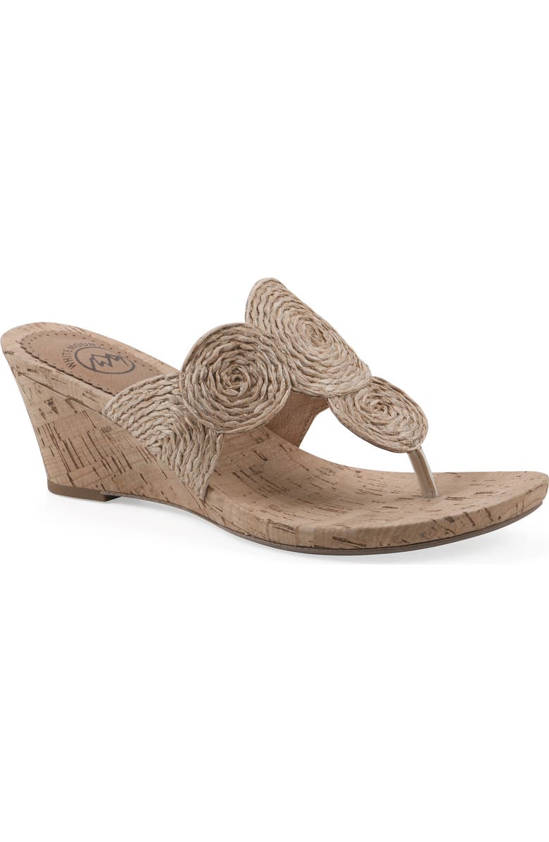 White Mountain Footwear Affogato Wedge Sandal, Main, color,