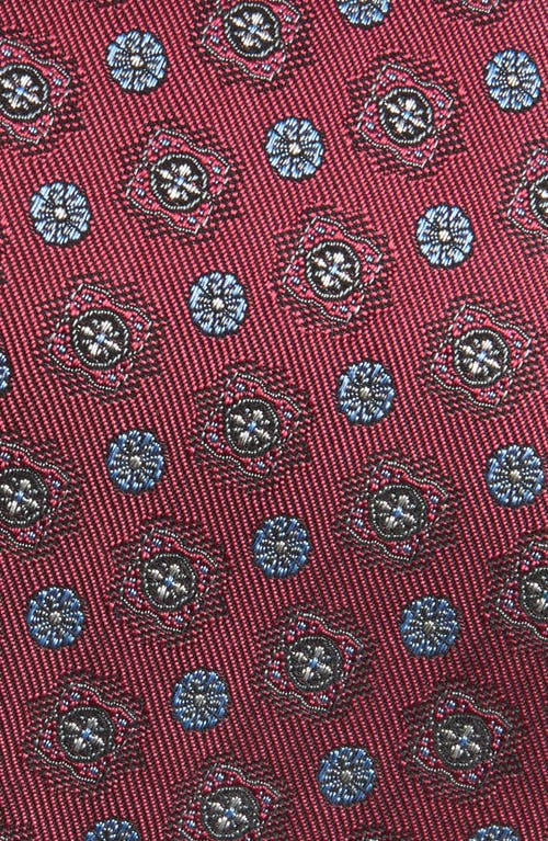Canali Medallion Silk Jacquard Tie In Multi