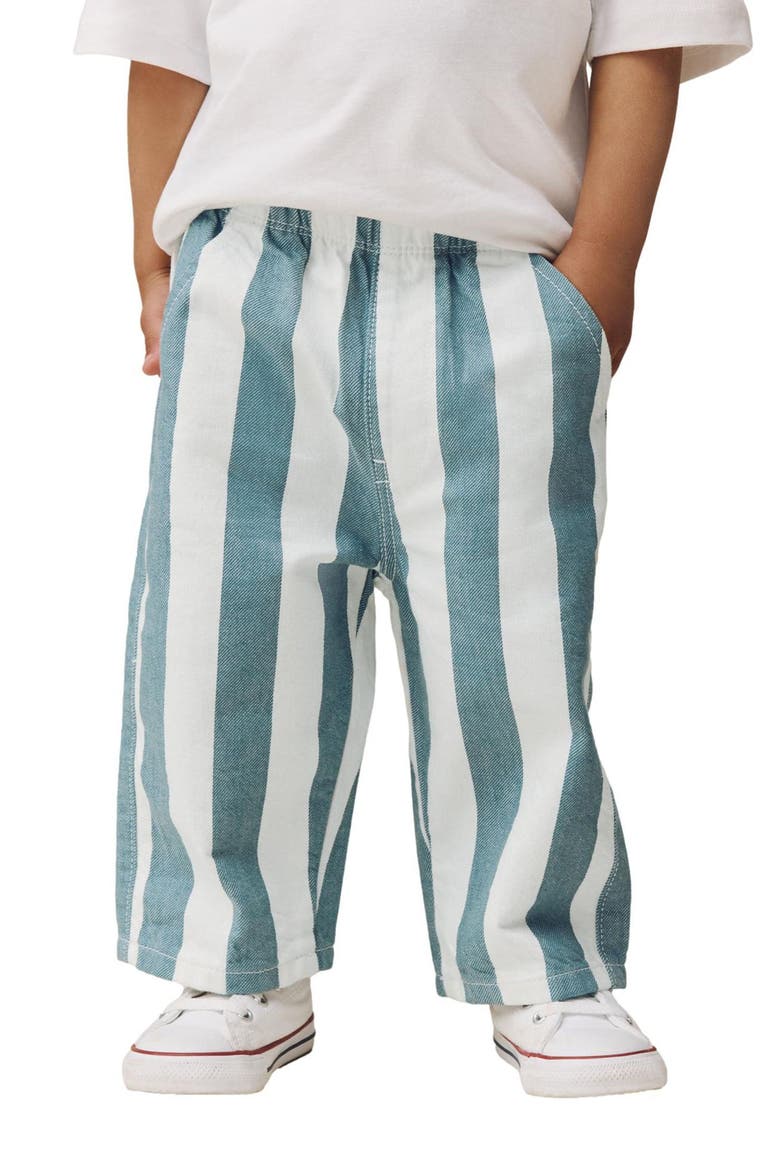 Kids' Stripe Cotton Twill Baggy Pants, Alternate, color, MULTI
