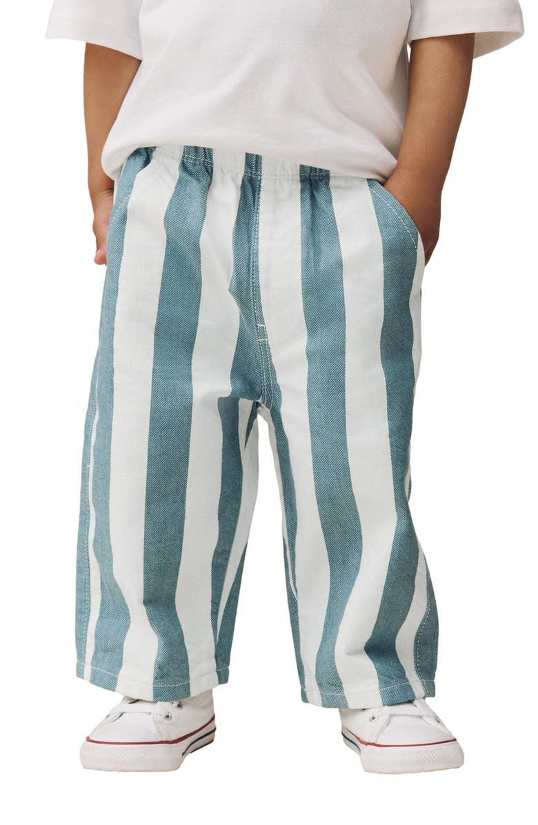 NEXT Kids' Stripe Cotton Twill Baggy Pants, Alternate, color, Multi