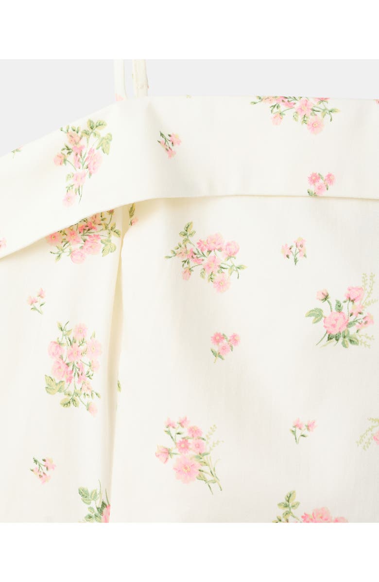 MANGO Ditsy Floral A-Line Midi Dress, Alternate, color, Ecru