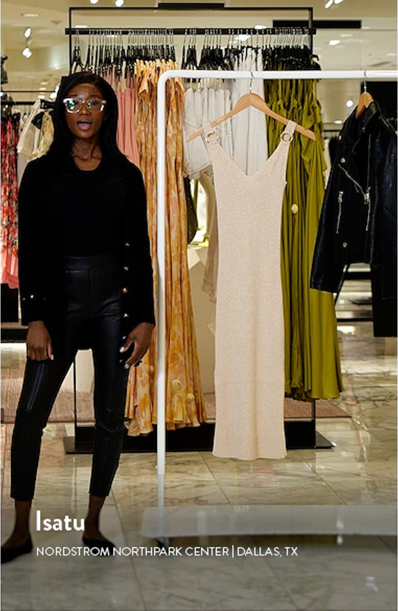 Metallic Rib Body-Con Dress, sales video thumbnail