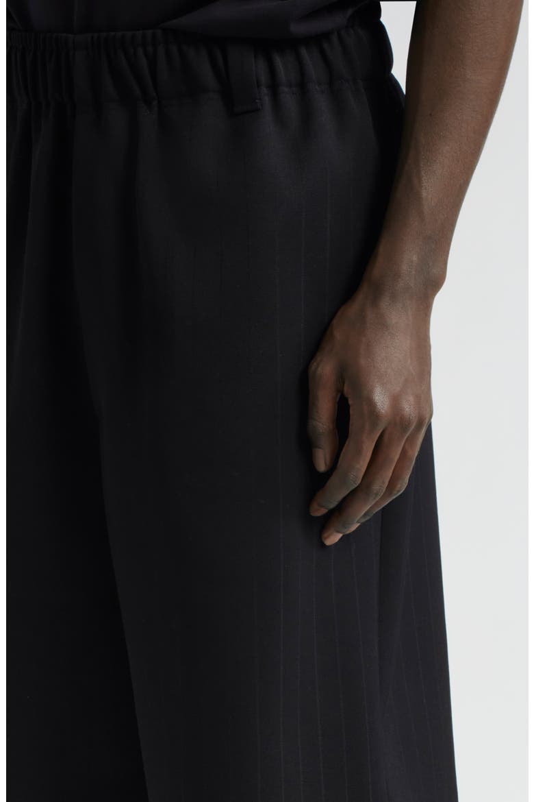 Le Bermuda Juego Oversize Wool Shorts, Alternate, color, JACD PINSTRIPE BLACK