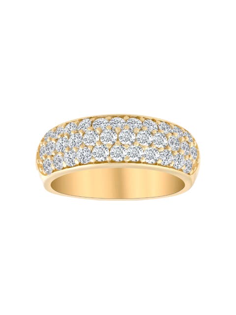 1 3/4Ct Pave Diamond Lab Grown Wedding Anniversary Ring 14k Gold