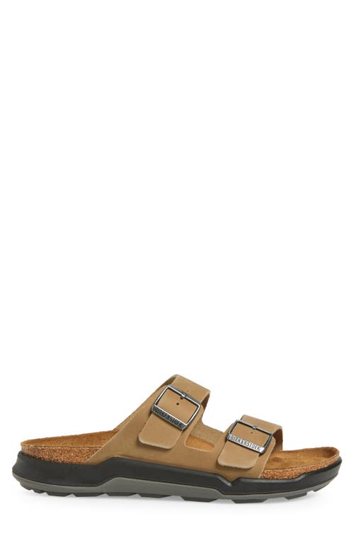 Birkenstock Arizona Lug Sole Slide Sandal In Brown