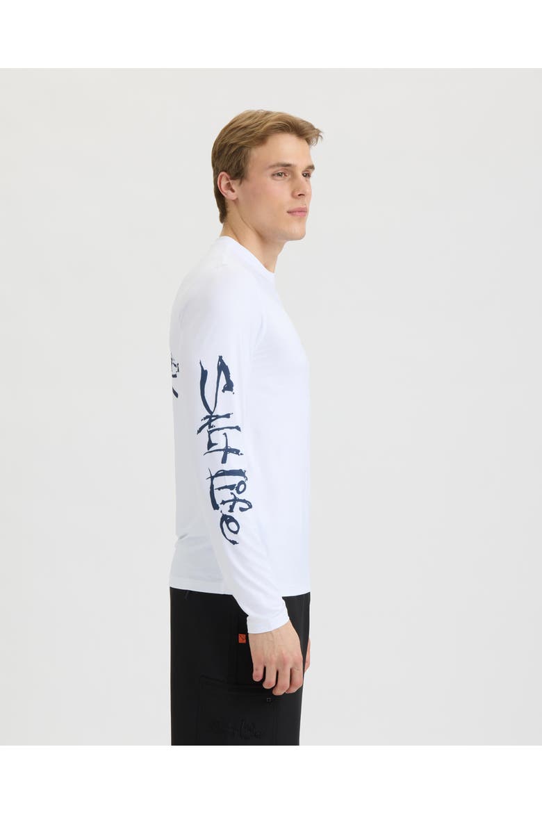 Skull and Poles Long Sleeve SLX Performance Tee, Alternate, color, White
