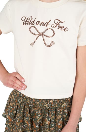 Kids' Graphic T-Shirt & Tiered Skort Set