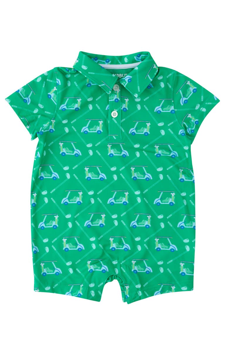 RuggedButts Performance Polo Romper, Main, color, Course Cruiser