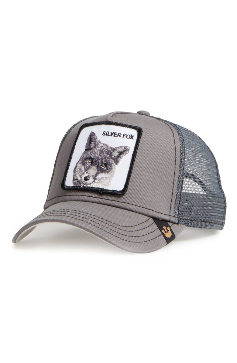 Goorin Bros. Silver Fox Trucker Hat, Main, color, 