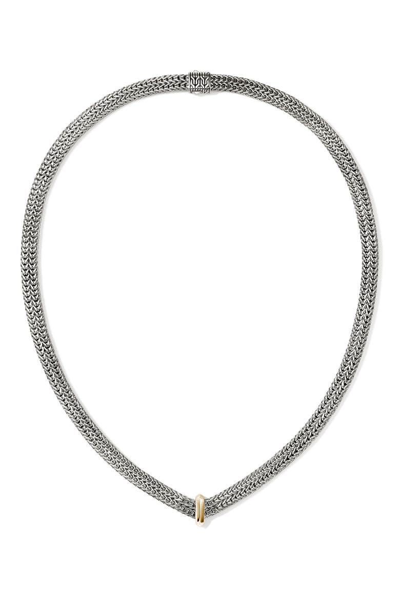 Icon Link Necklace, Main, color, SILVER AND GOLD