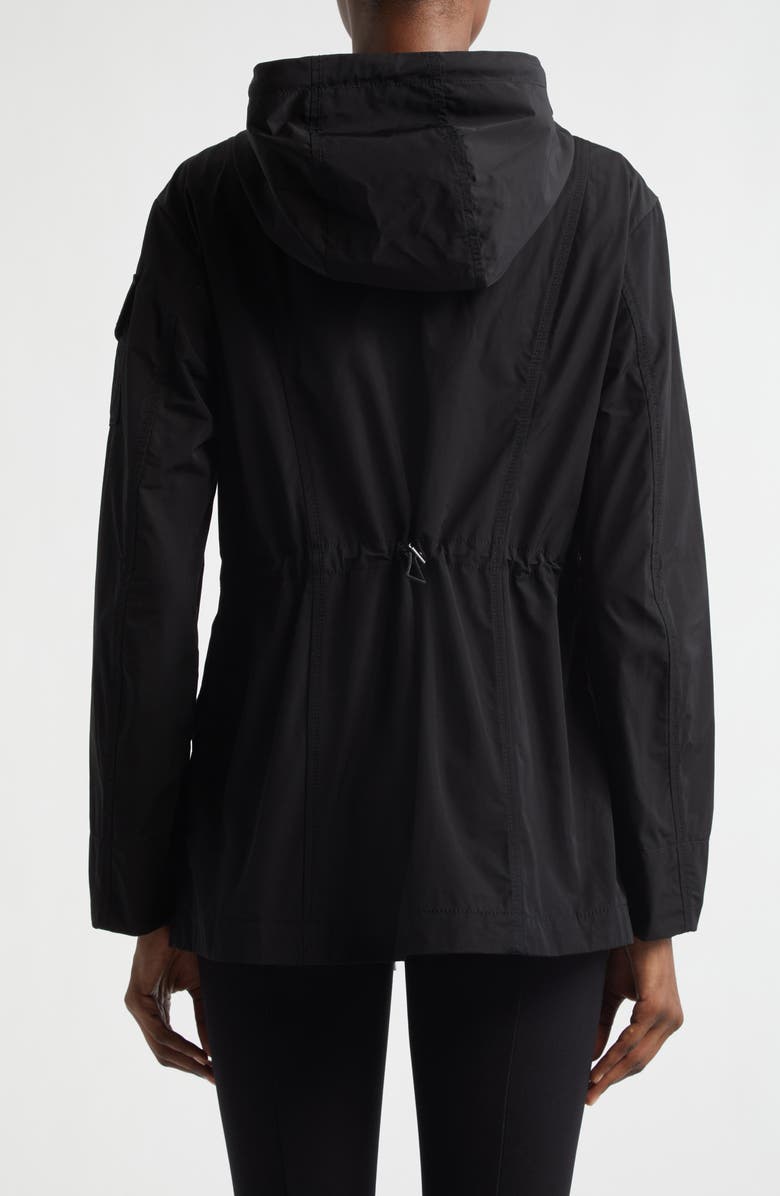 Moncler Leandro Short Hooded Parka, Alternate, color, Black