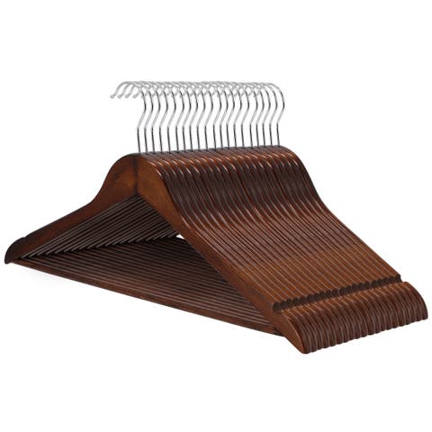 20 Piece Acacia Wood Swivel Hook Hanger Set
