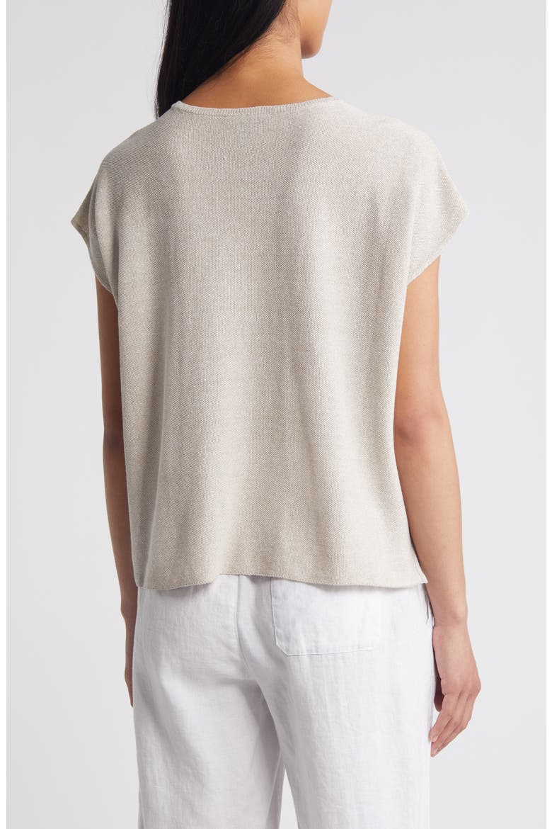 Organic Linen & Organic Cotton Top, Alternate, color, NATURAL WHITE