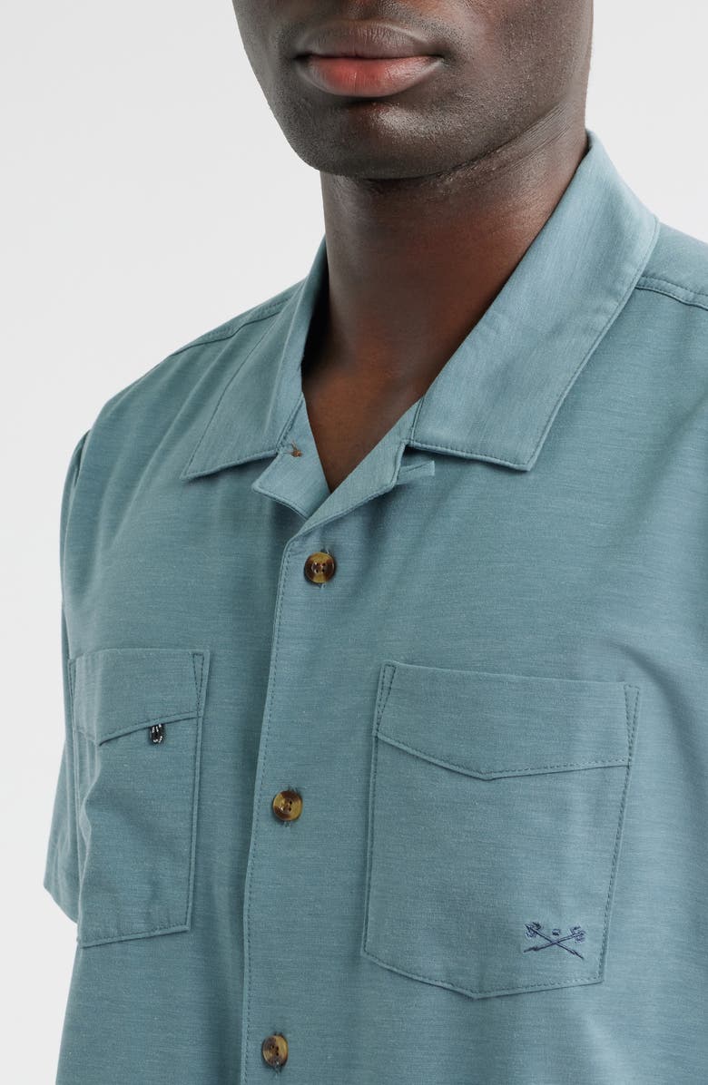 DARK SEAS Evergreen Camp Shirt, Alternate, color, Storm