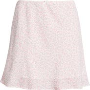 All in Favor Floral A-Line Miniskirt