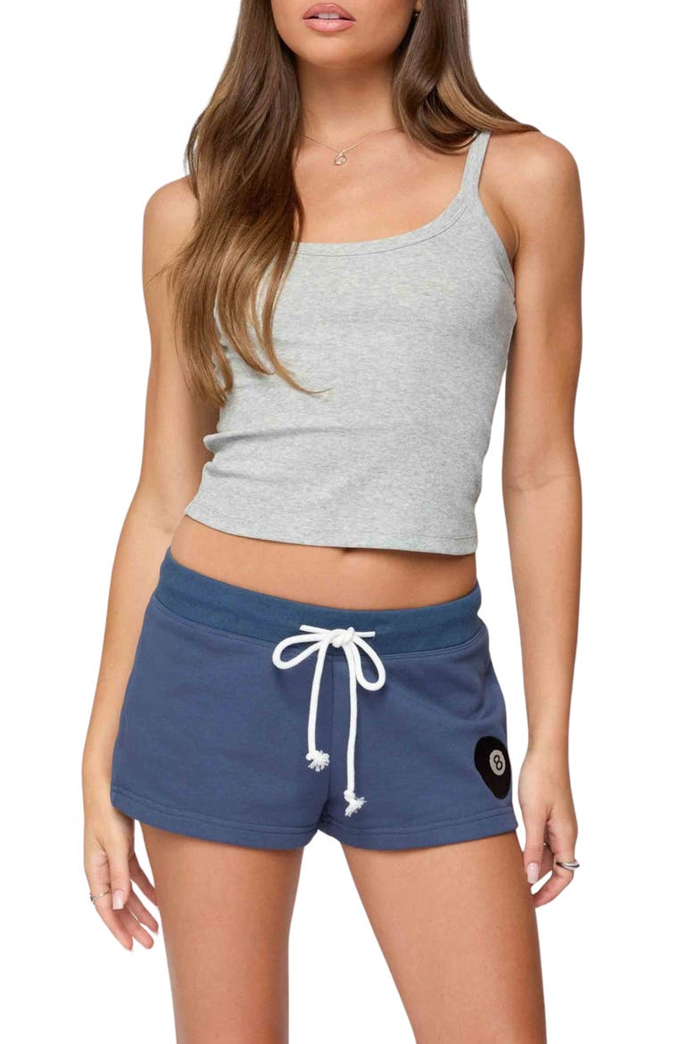 Basic Babe Crop Stretch Cotton Camisole, Main, color, GRAY-MELANGE
