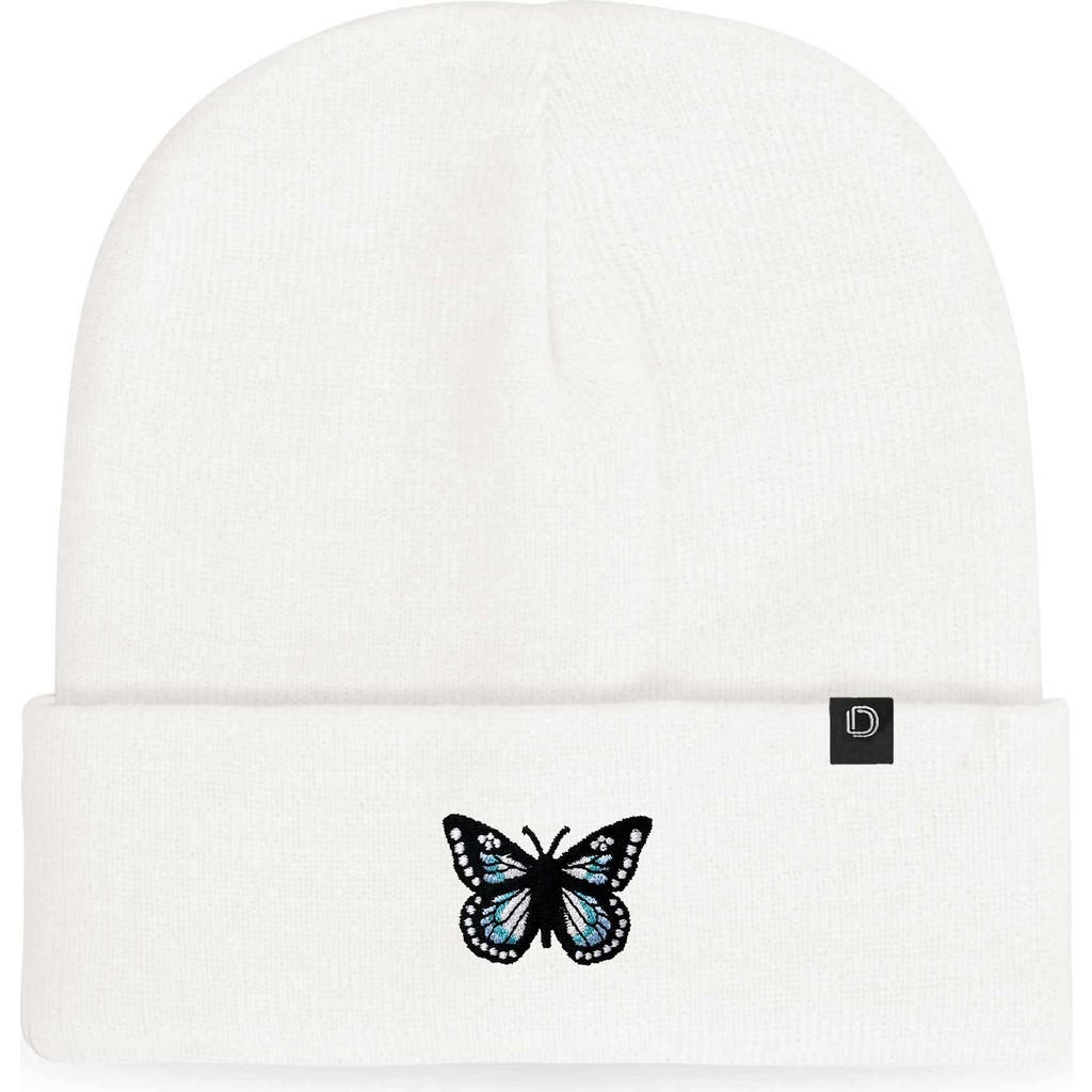 Dalix Butterfly Beanie In White