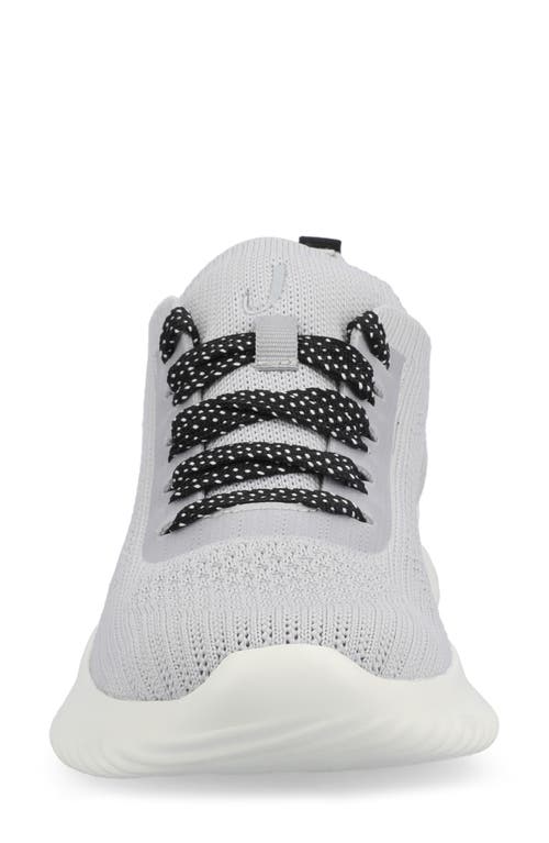 Shop Journee Collection Brena Knit Sneaker In Grey