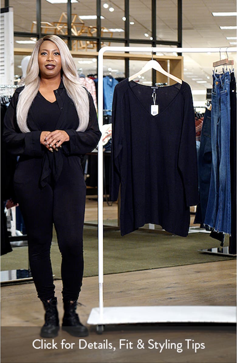 V-Neck Organic Cotton Blend Sweater, sales video thumbnail