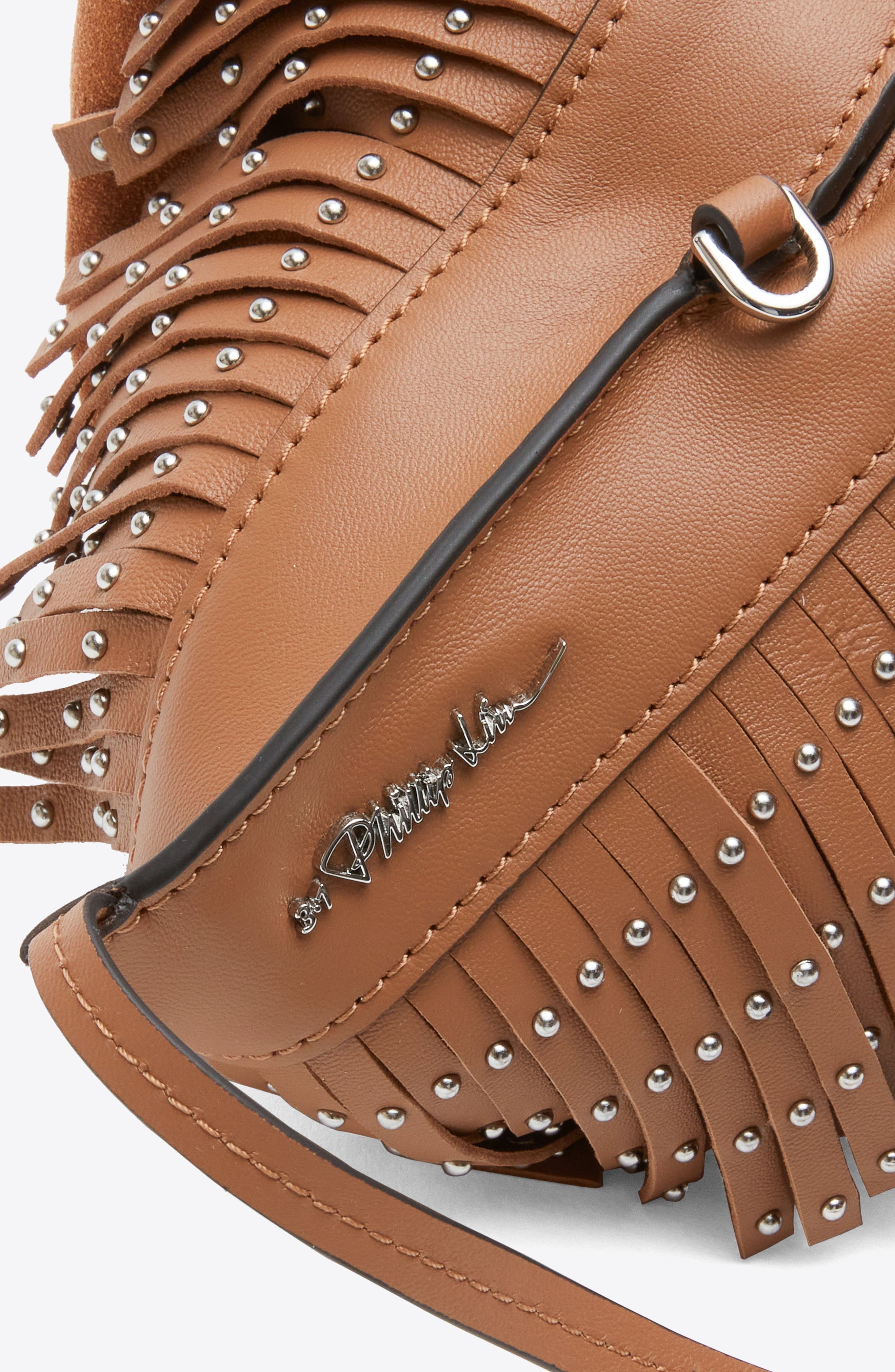 Luna Suede Fringe Mini Bag, Alternate, color, Camel
