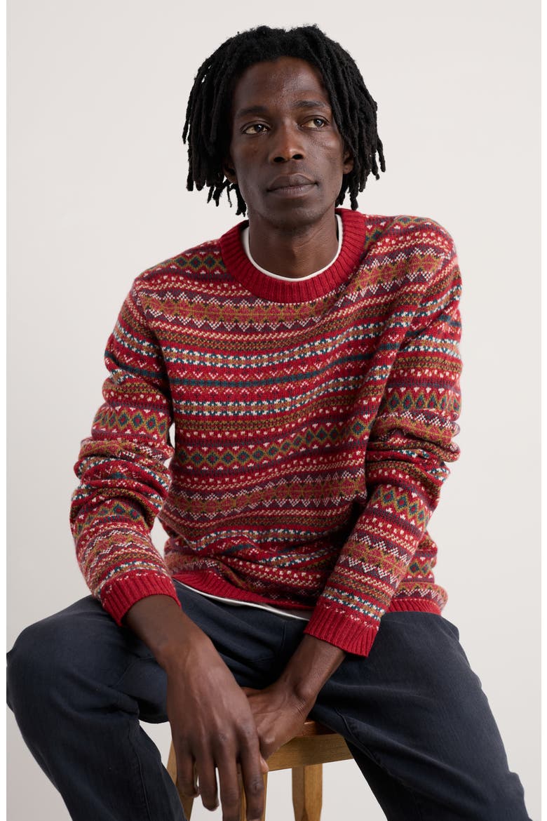 Halyard Fair Isle Lambswool Blend Crewneck Sweater, Alternate, color, SPARNON ACER