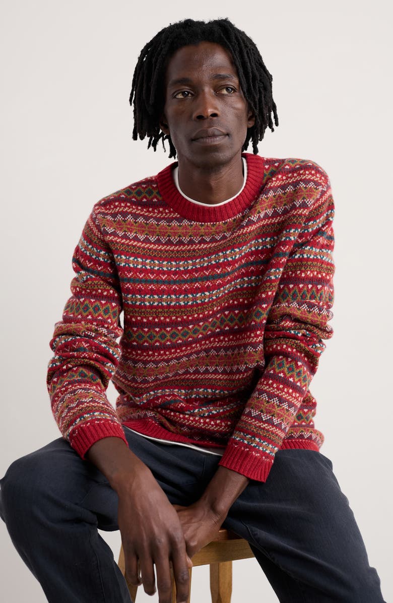 Seasalt Cornwall Halyard Fair Isle Lambswool Blend Crewneck Sweater, Alternate, color, Sparnon Acer