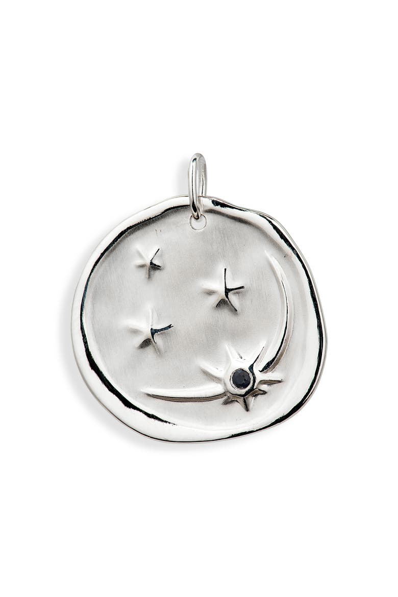 Cosmic Ancient Coin Charm, Main, color, STERLING SILVER/SAPPHIRE
