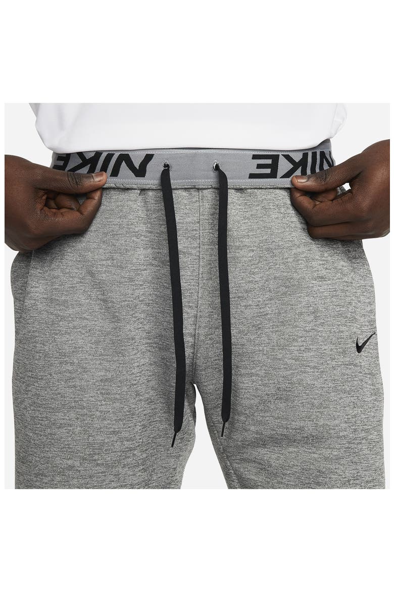 Therma-FIT Sweatpants, Alternate, color, GREY HEATHER/ GREY/ BLACK
