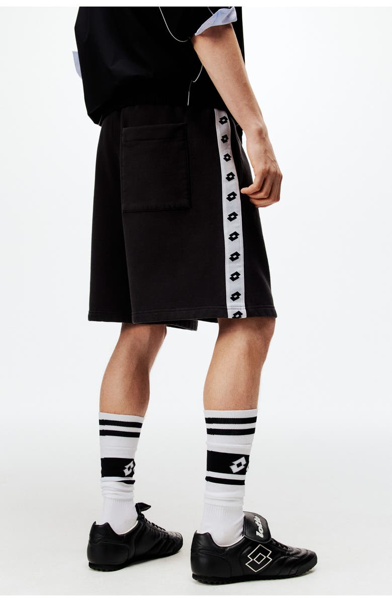 H&M Regular Fit Sweatshorts, Alternate, color, Black/Lotto