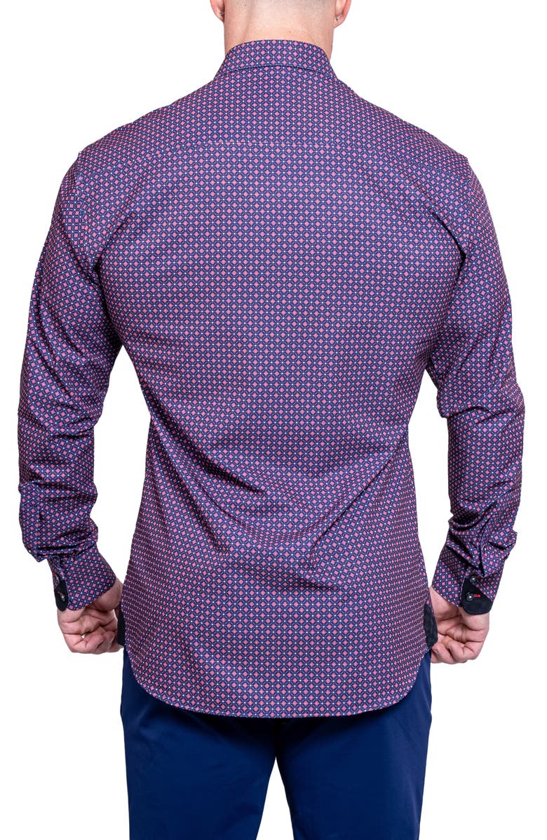 Maceoo Einstein Resistance Contemporary Fit Stretch Button-Up Shirt, Alternate, color, 