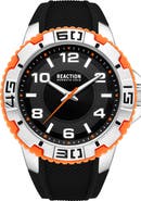 Kenneth Cole Reaction Three Hand Quartz Silicone Strap, 49mm