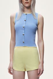 Nocturne Button-Embellished Knit Top
