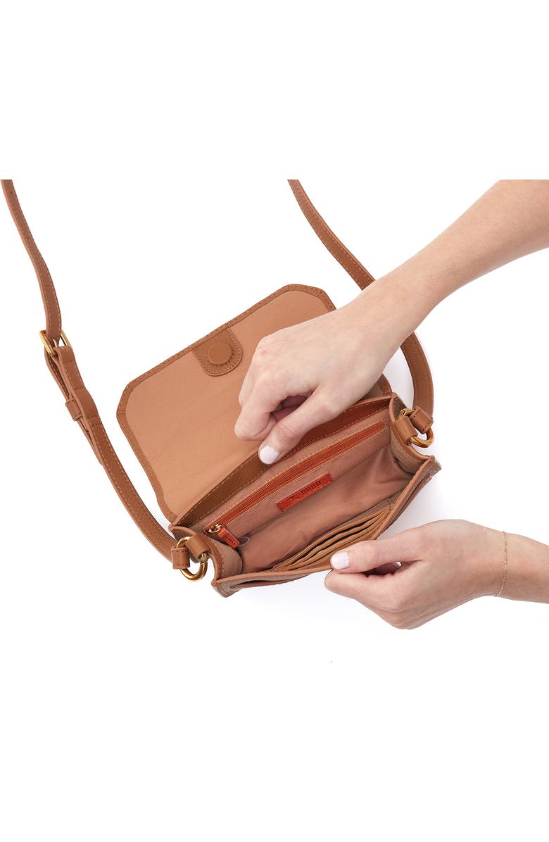 HOBO Small Eden Leather Crossbody Bag, Alternate, color, Warm Honey