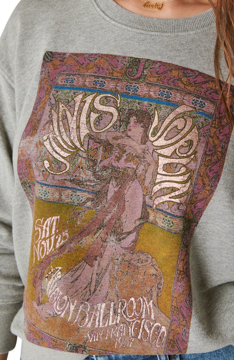 Lucky Brand Janis Joplin Poster Sweatshirt, Alternate, color, 