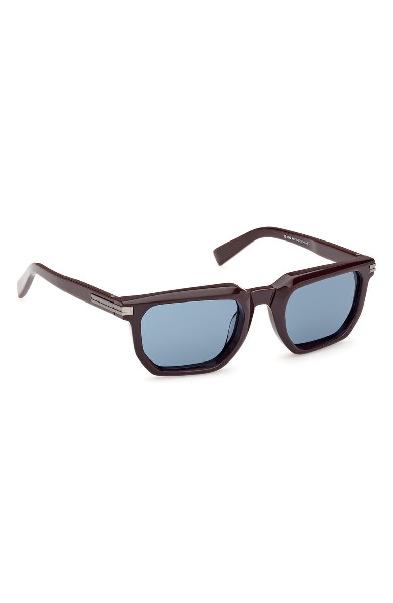 ZEGNA 54mm Rectangular Sunglasses, Alternate, color, 