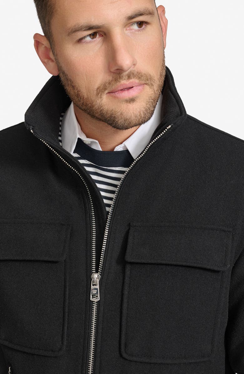 Four Pocket Wool Blend Jacket
