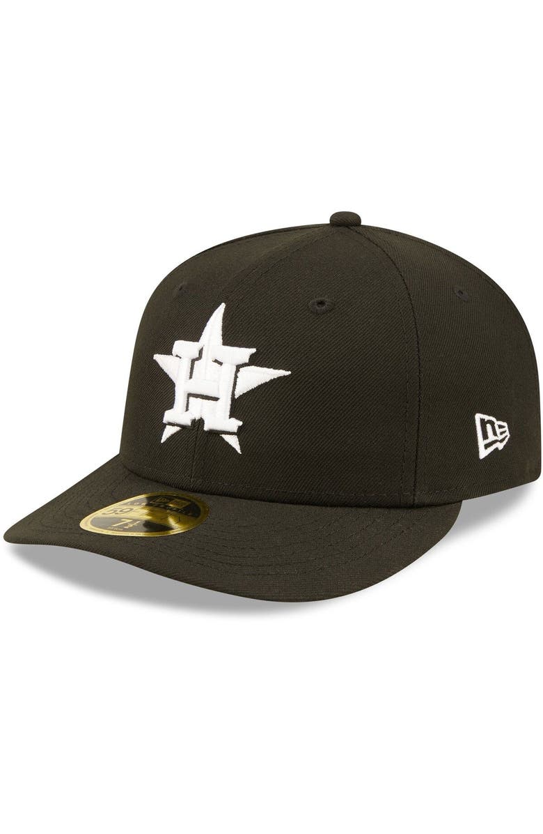 New Era Men's New Era Houston Astros Black & White Low Profile 59FIFTY Fitted Hat, Main, color, Black