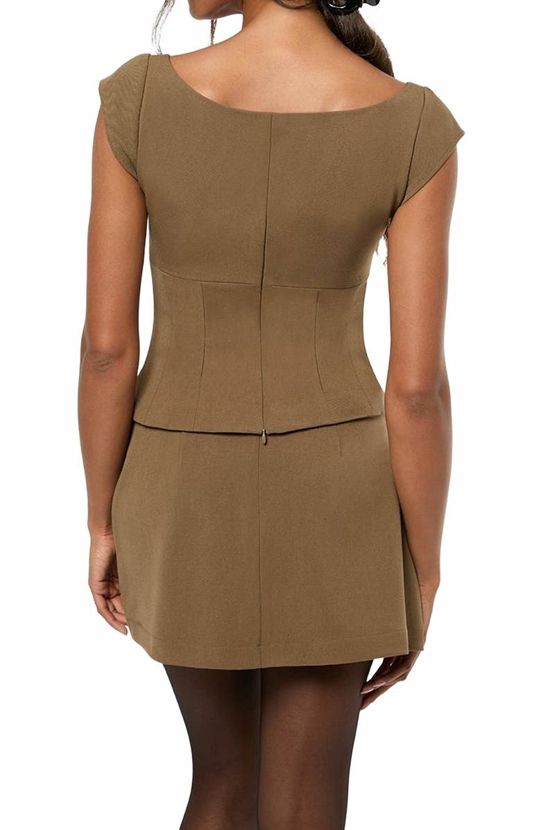 WeWoreWhat Cap Sleeve Corset Top, Alternate, color, 