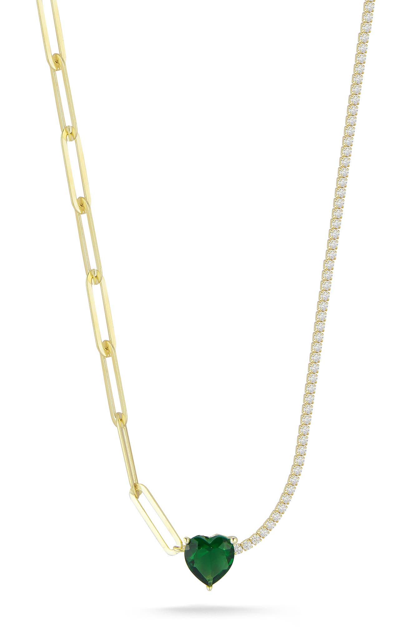 14k Gold Plated Heart Pendant Necklace