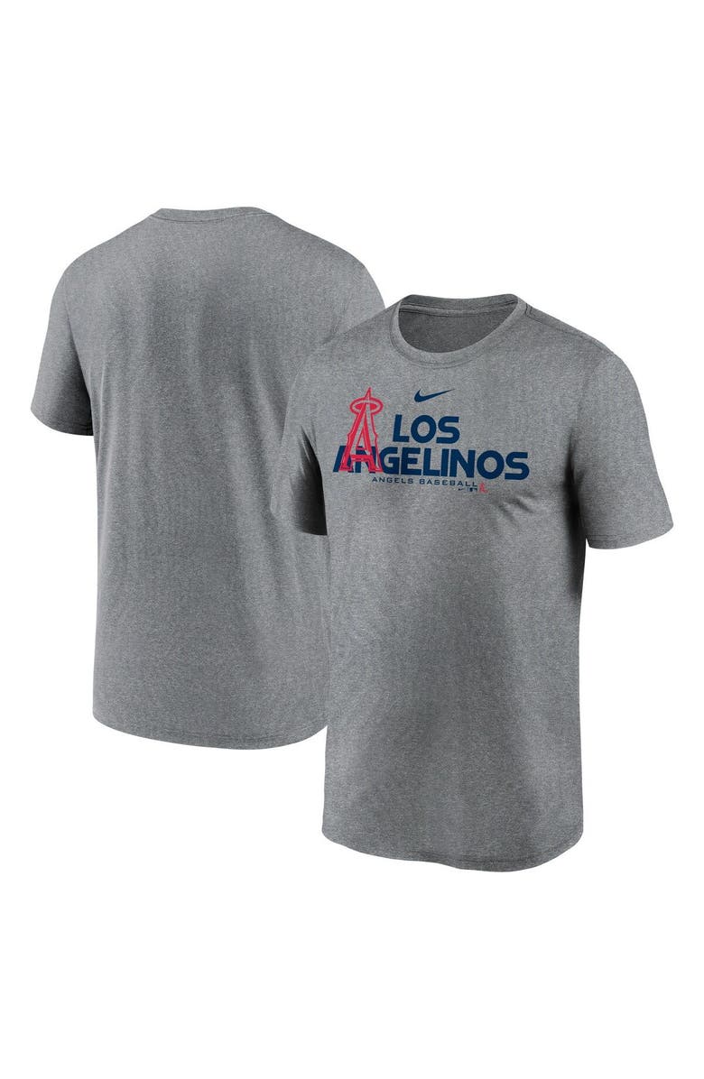 Nike Men's Nike Heathered Charcoal Los Angeles Angels Local Rep Legend Performance T-Shirt, Main, color, Heather Charcoal