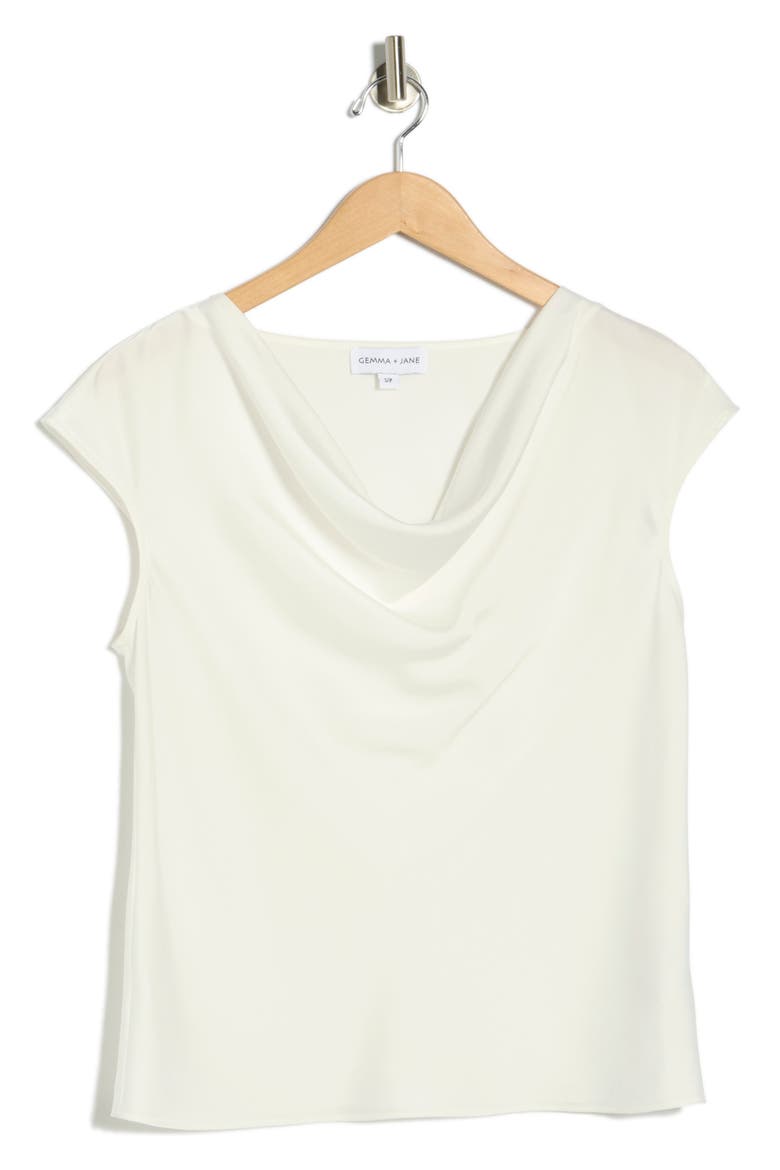 Cowl Neck Top, Alternate, color, EGGSHELL