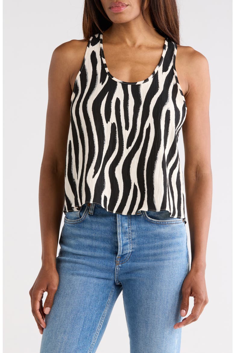 Printed Scoop Tank, Main, color, ZEBRA PRINT