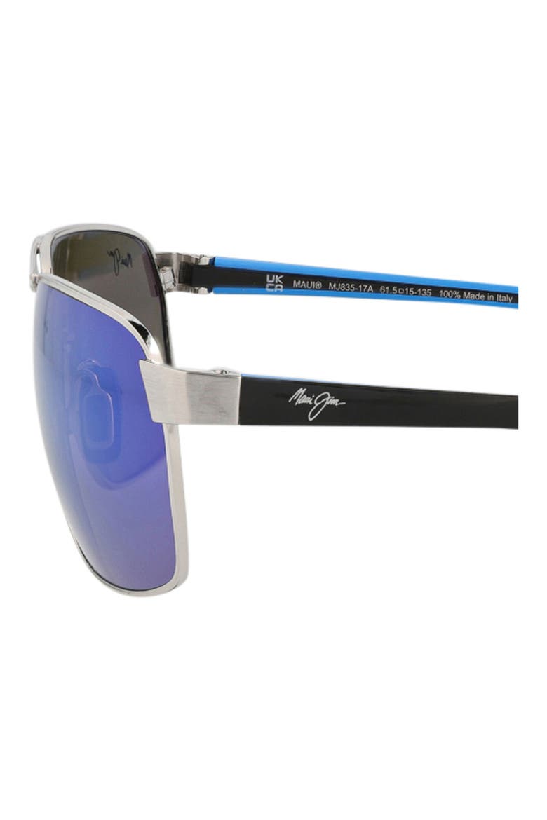 62mm Aviator Sunglasses, Alternate, color, CHROME CHROME BLUE