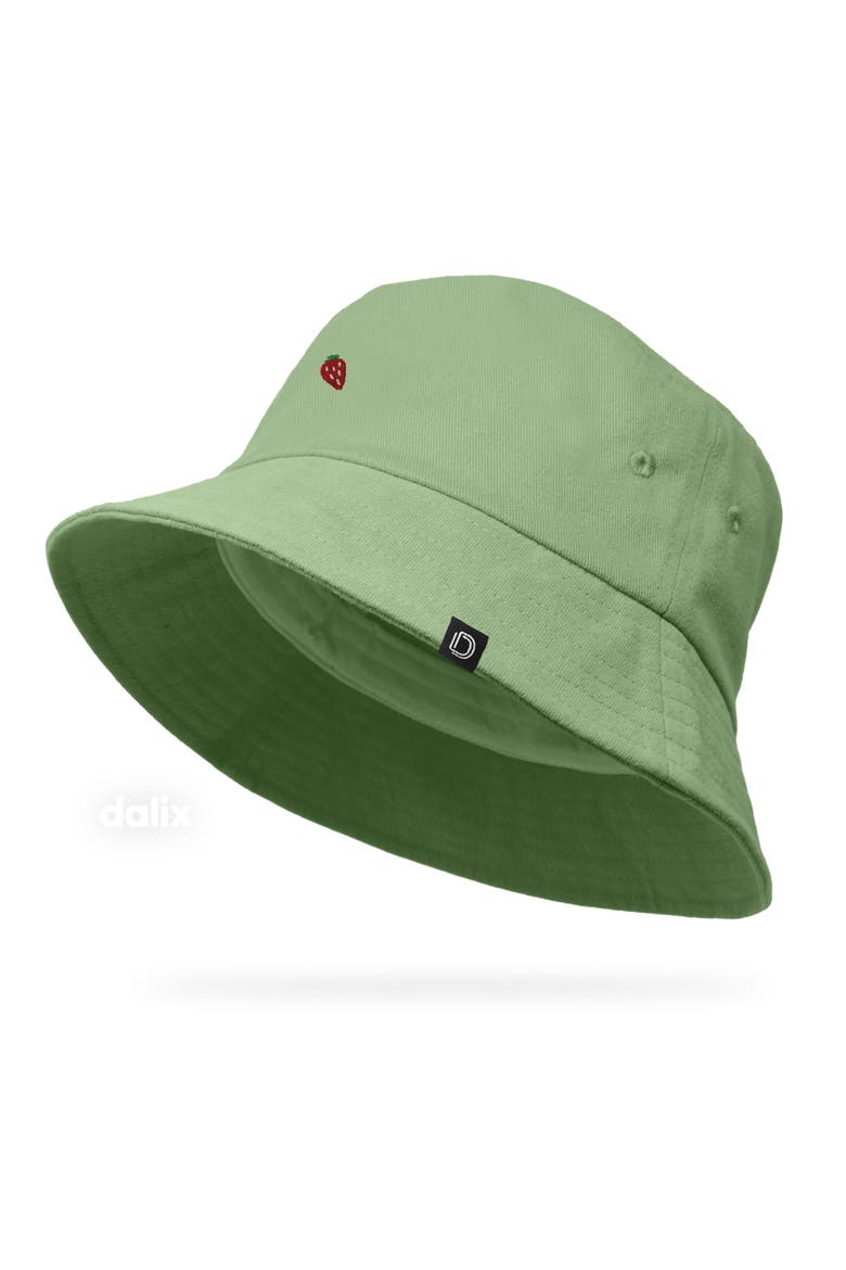 Lil Strawberry Bucket Hat, Alternate, color, Turf Green