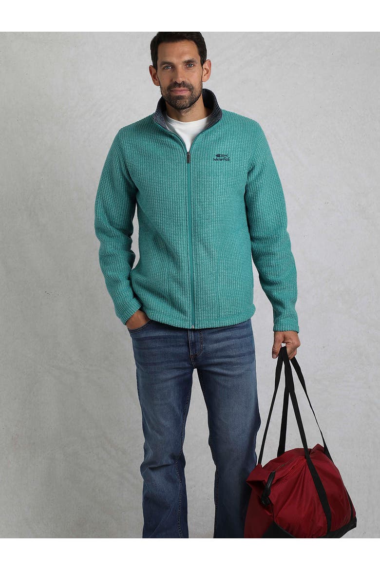 Shires Full Zip Grid Fleece, Alternate, color, Viridis